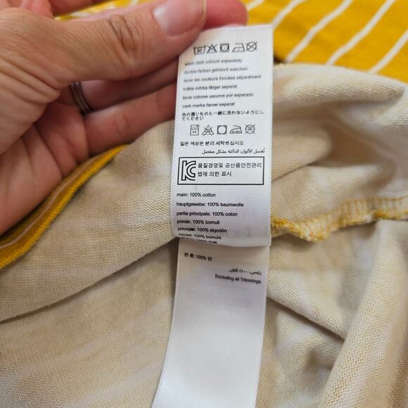 Joules Harbour Print Boat Neck Mustard Yellow Bee Stripe Long Sleeve Shirt US 4 - Picture 6 of 10